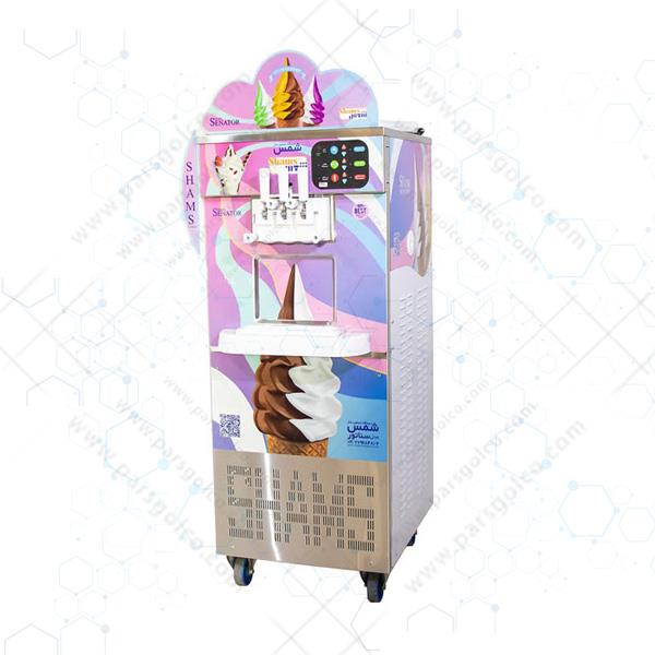 دستگاه بستنی ساز قیفی شمس تک فاز مدل سناتور